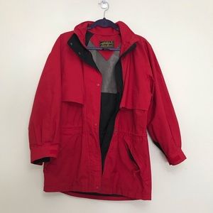 Eddie Bauer Red Rain Coat